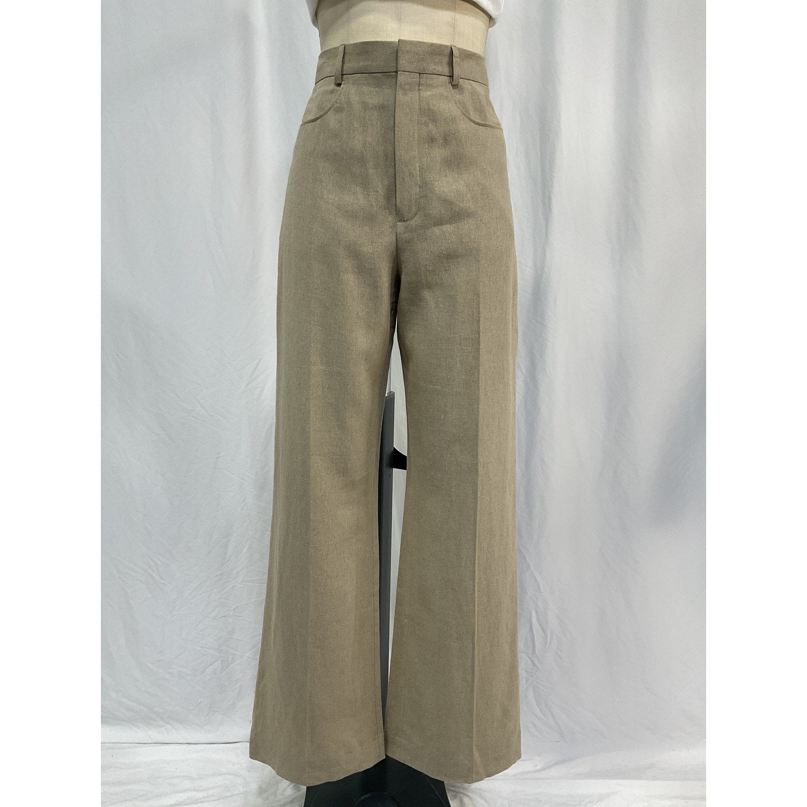 Jacquemus 'Le Pantalon' Beige Linen Sauge Trousers Size 36