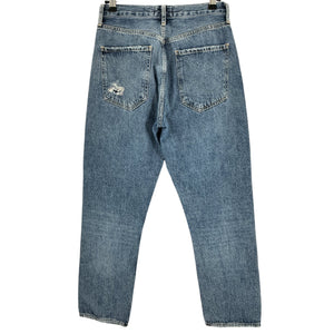 Agolde Classic Blue Riley Straight Cropped Denim Jeans Size 26