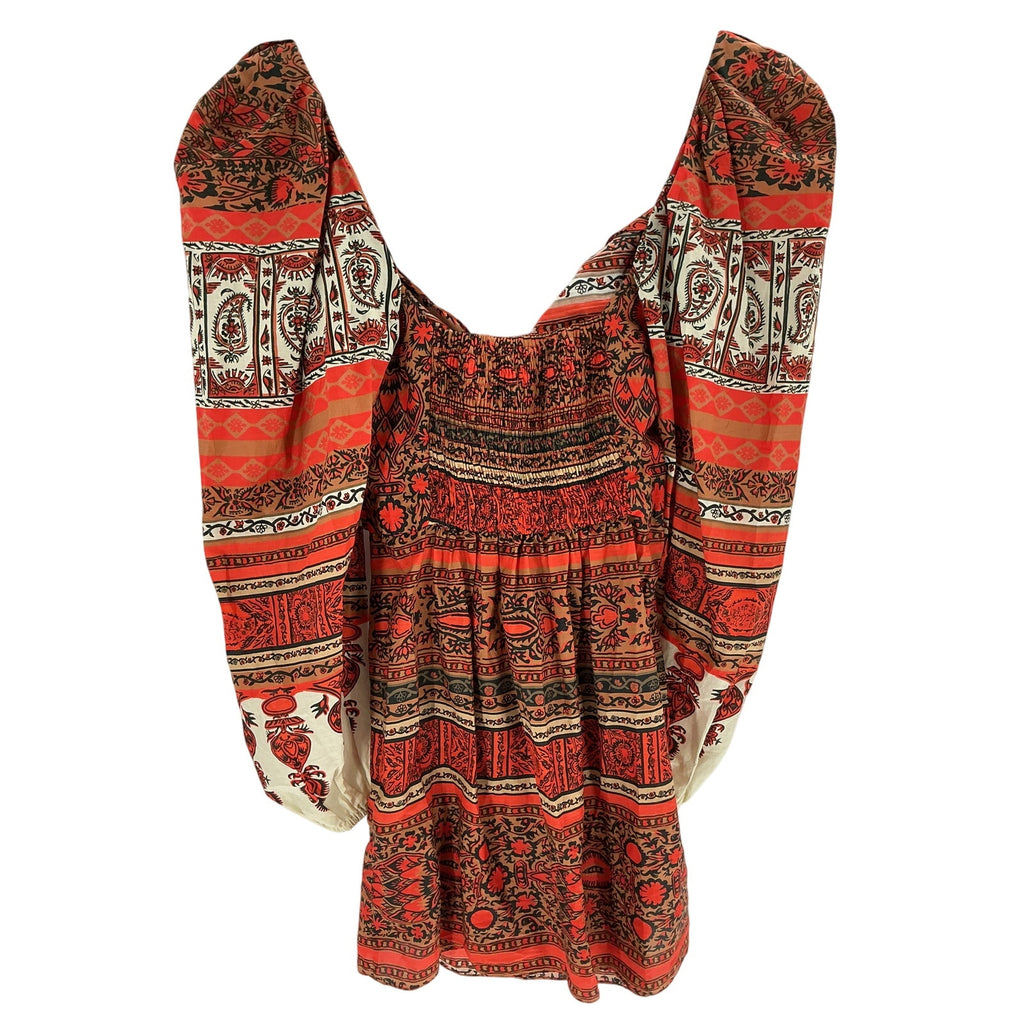 Johanna Ortiz 'Tropical' Brown Cotton Mantra Mini Dress Size 4
