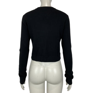 Favorite Daughter Ribbed Black Quinn Cardigan Size M