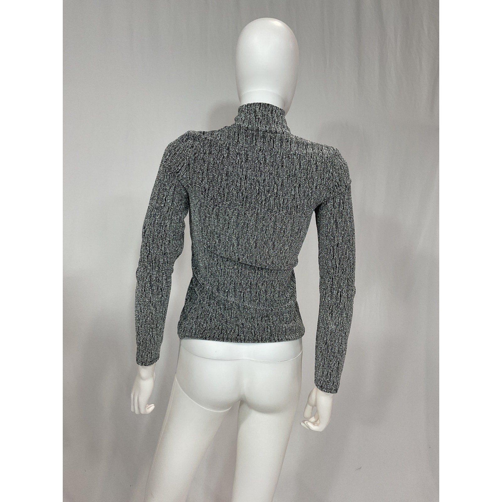 S�zane 'Nemy Jumper' Silver Grey Long Sleeve Mockneck Sweater Size S
