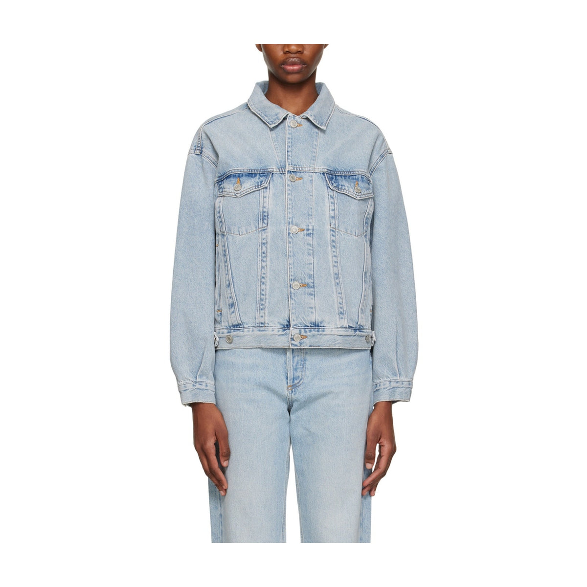 Agolde Oversized Blue Charli Denim Jacket Size S