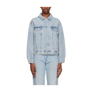 Agolde Oversized Blue Charli Denim Jacket Size S