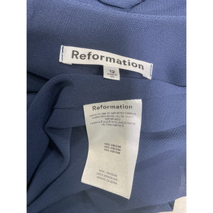 Reformation Elegant Blue Lysander Size 12 Dress