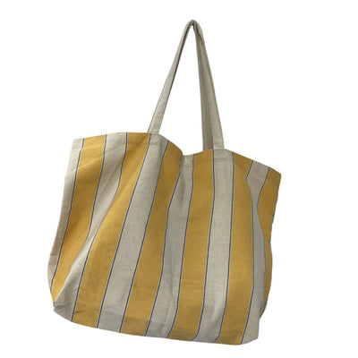 Sézane Striped Yellow Bonjour Austin Tote Bag