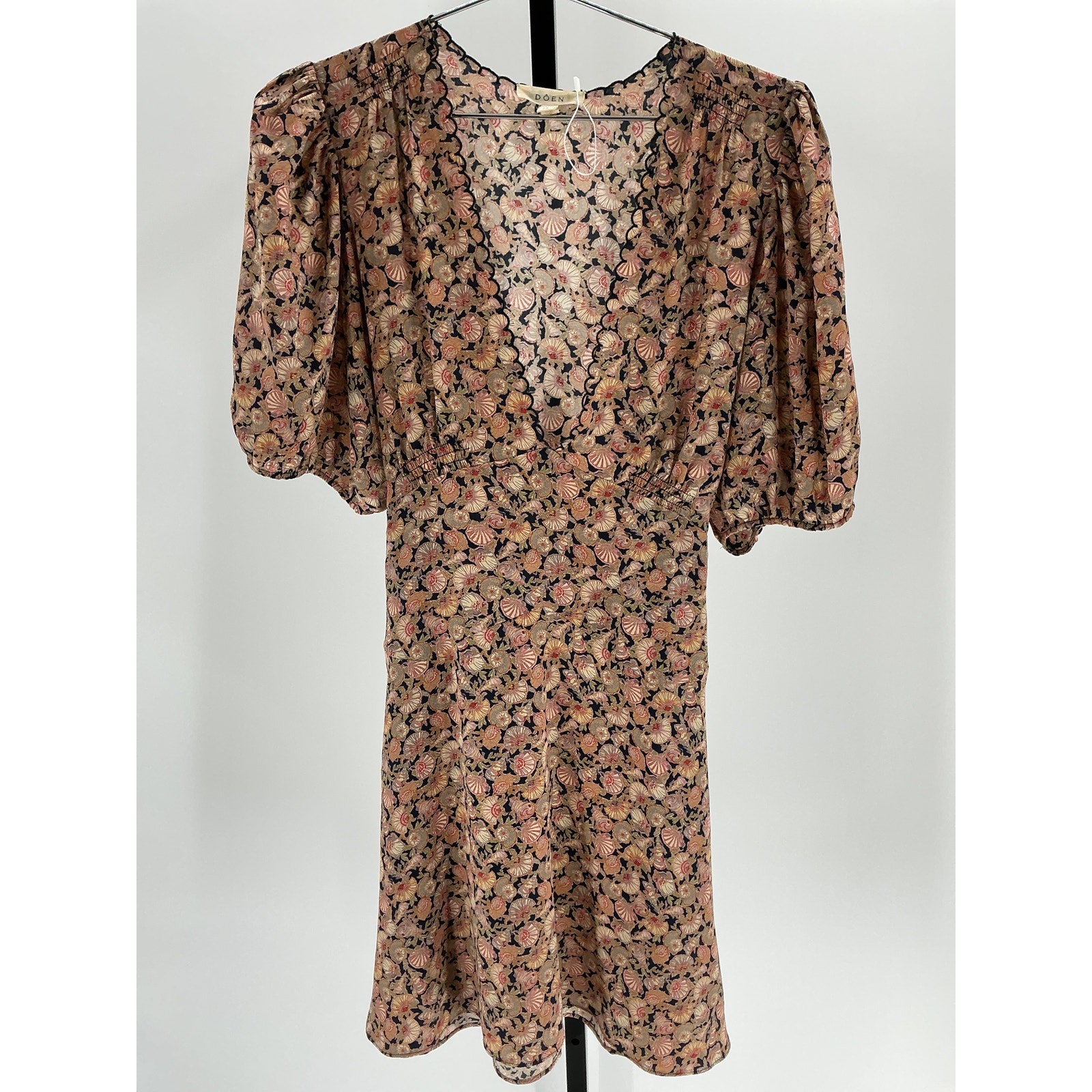 D�en 'Emilia' Brown Silk Dress Size M