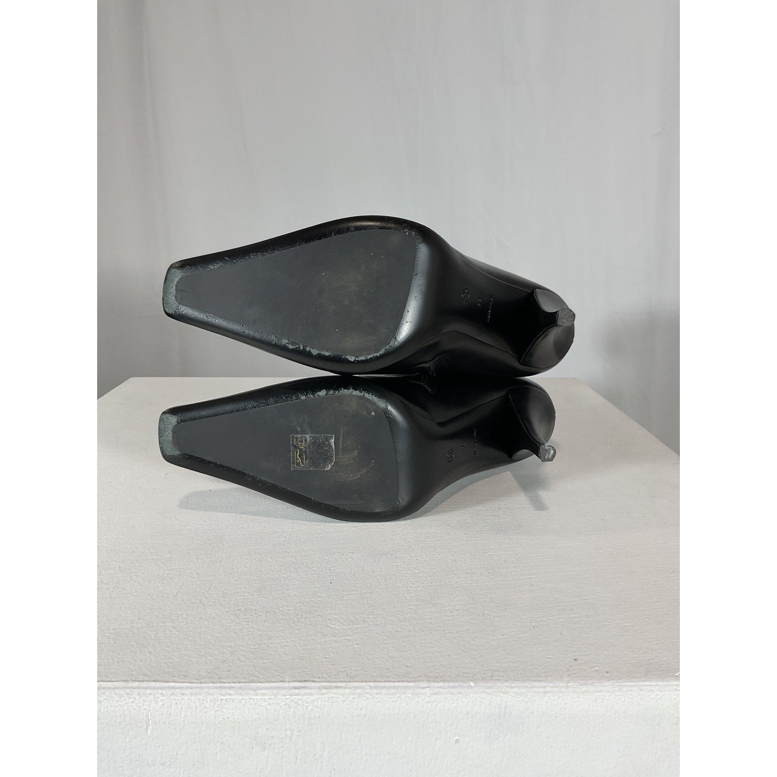 The Row 'Shrimpton' Black Leather Ankle Boots Size 9