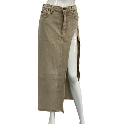 Grlfrnd Sleek Montana Blanca Maxi Skirt Size 27 NWT