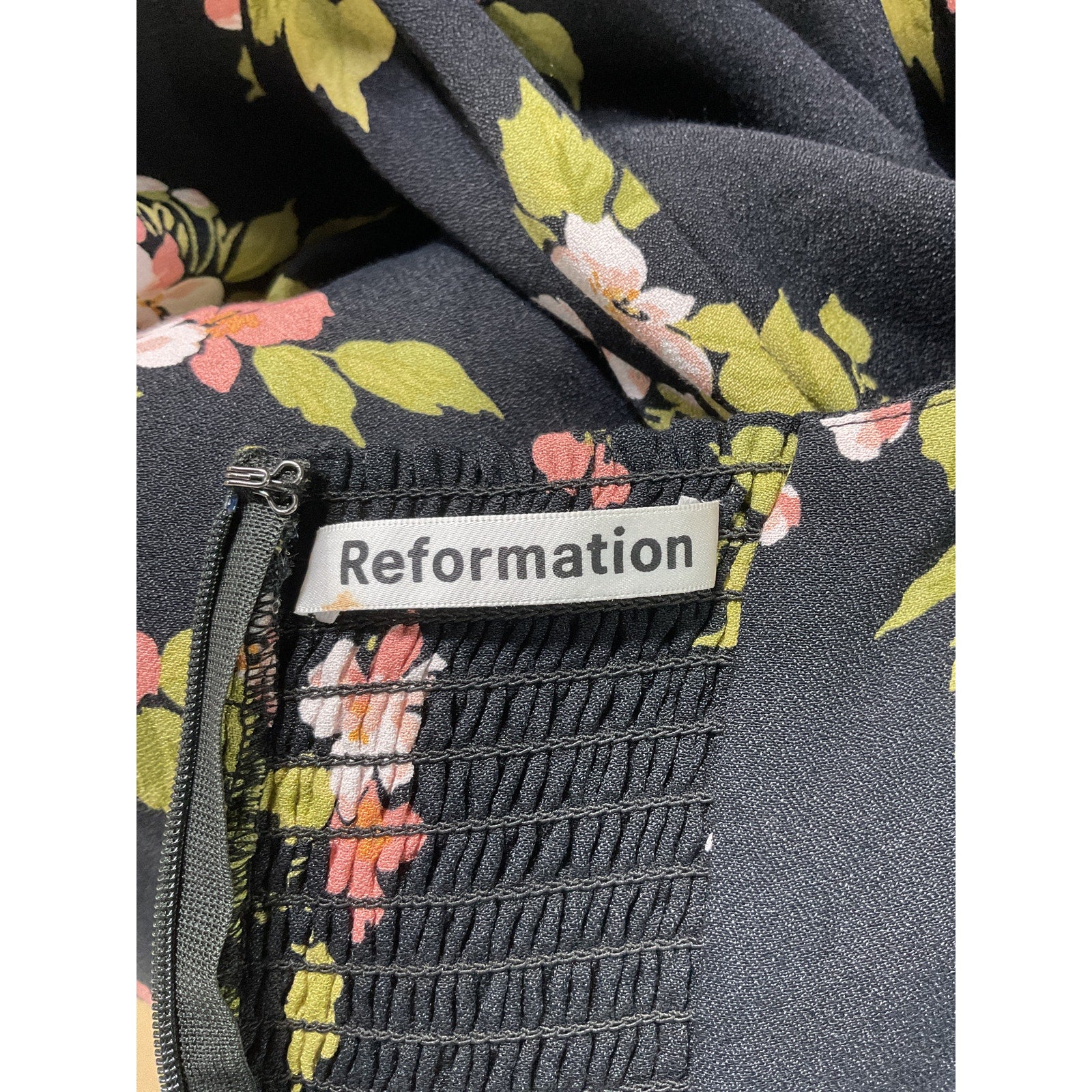 Reformation 'Aymeline' Black Dress Size 8