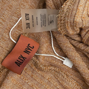ALIX NYC Ribbed Tan Delancy Pants Size S