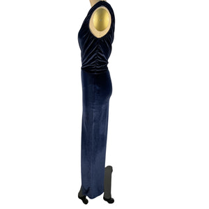 House Of Harlow 1960 Velvet Navy Blue Brianza Jumpsuit Size XS