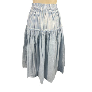 Loveshackfancy Striped Blue Stefana Skirt Size XS
