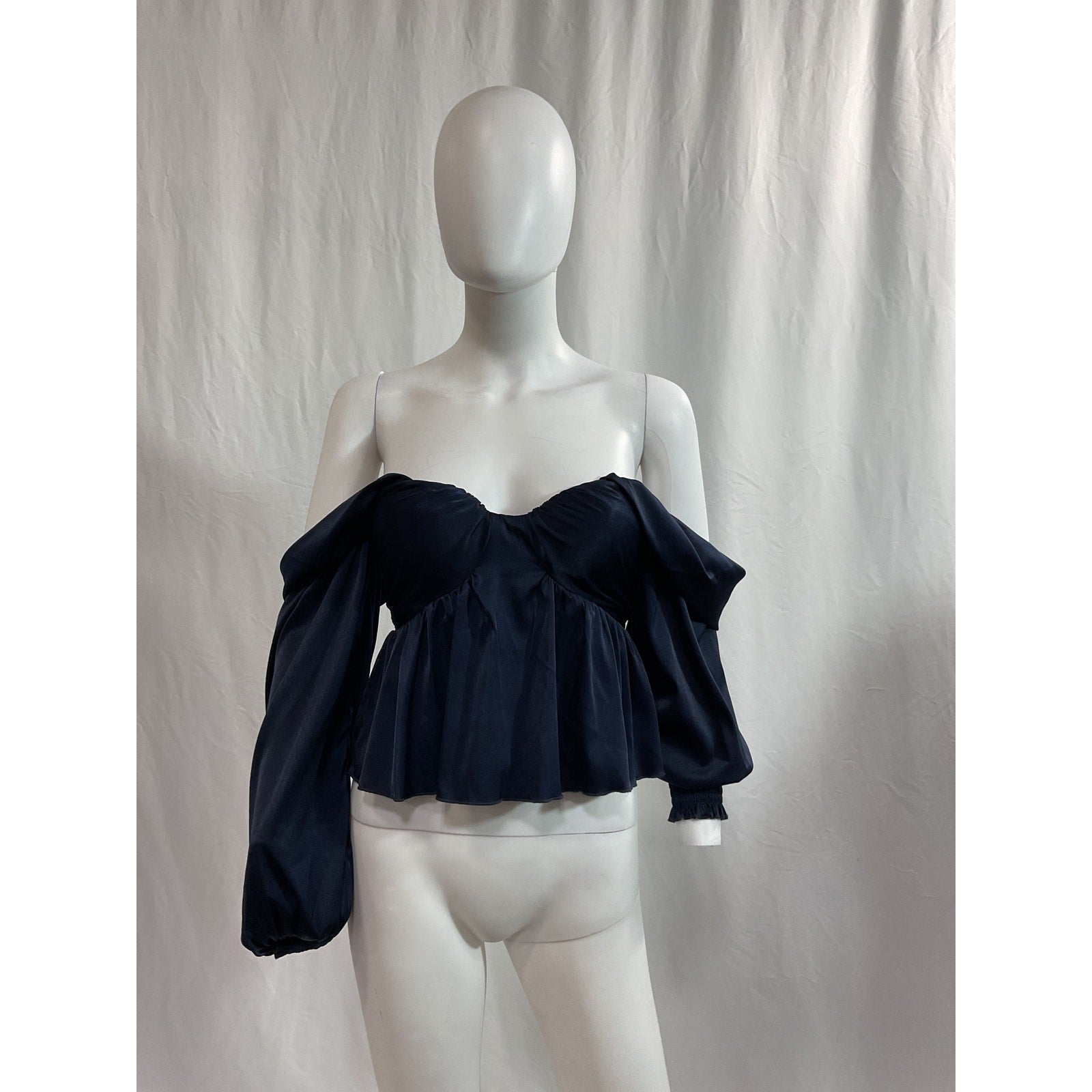 House Of Harlow 1960 x Revolve 'Burna' Navy Off Shoulder Blouse Size XS