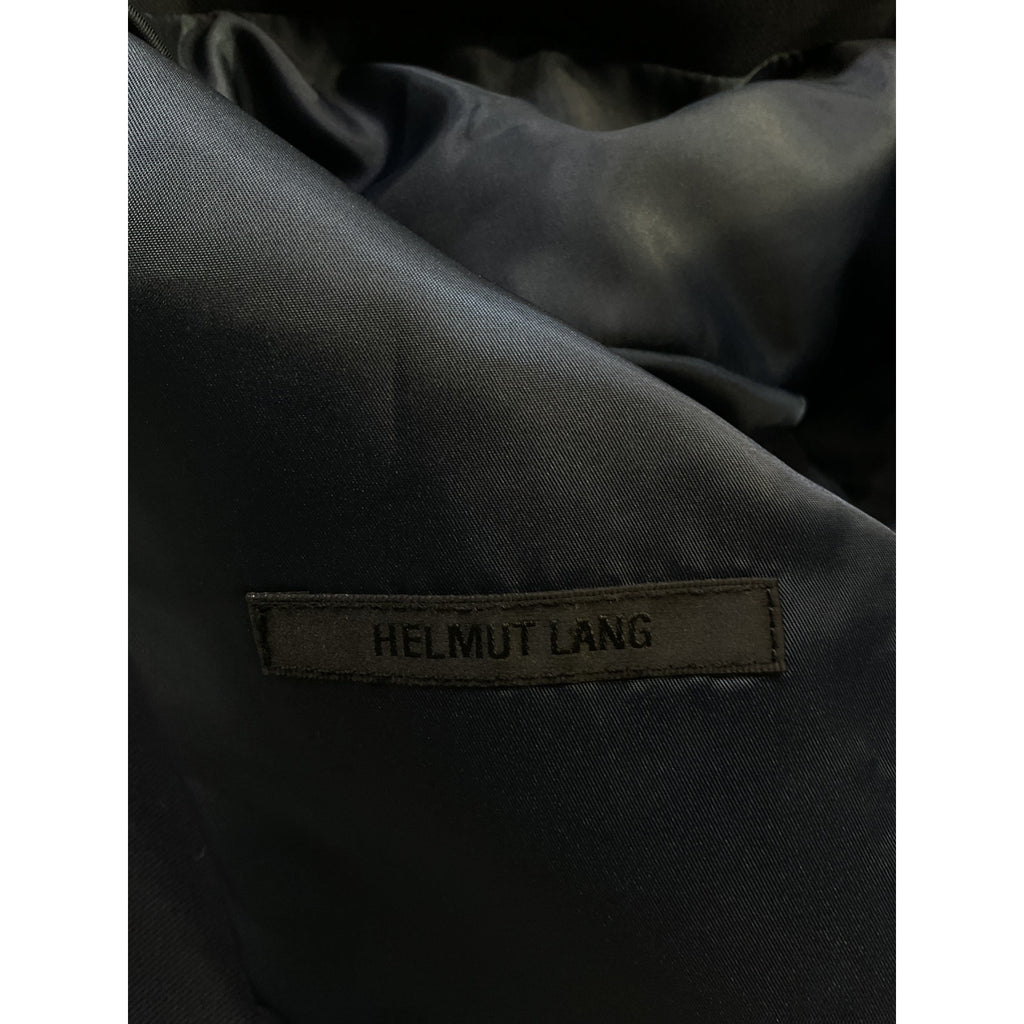 Helmut Lang Relaxed Blue Fit Peak Lapel Wool-Blend Blazer Size 2