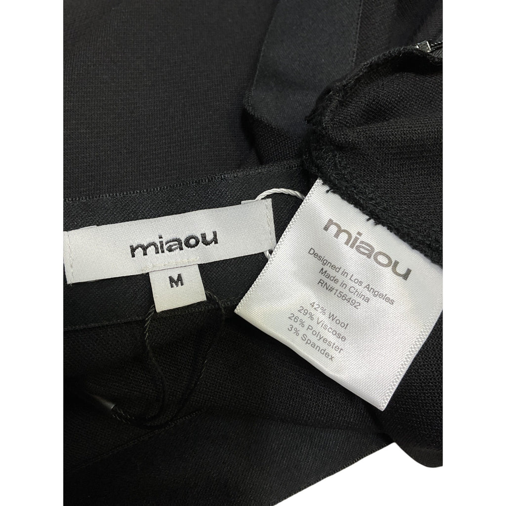 Miaou 'Micro' Black Wool Mini Skirt Size M NWT
