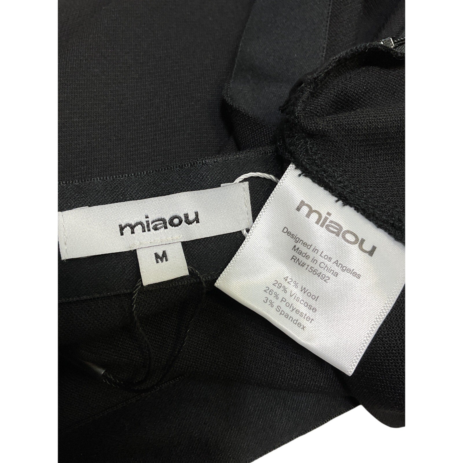 Miaou 'Micro' Black Wool Mini Skirt Size M NWT
