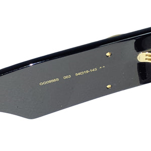 Gucci Oversized Black GG Logo Square Sunglasses