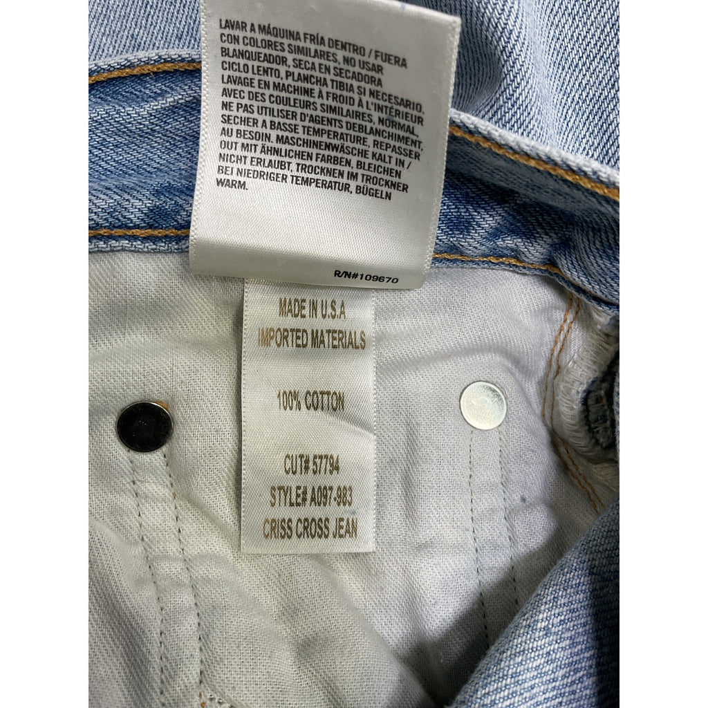 Agolde Crisscross Blue Cotton Jeans Size 25