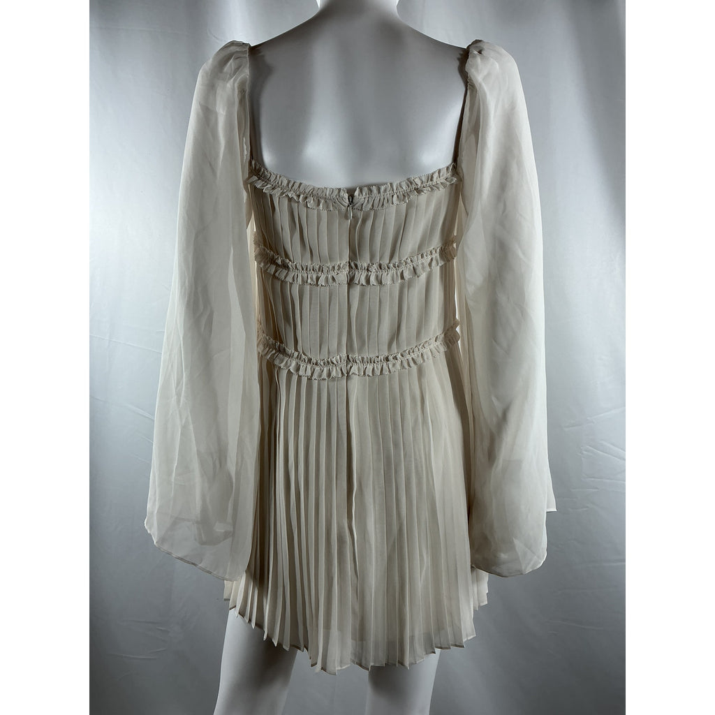 Alexis 'Zori' Cream Polyester Mini Dress Size S