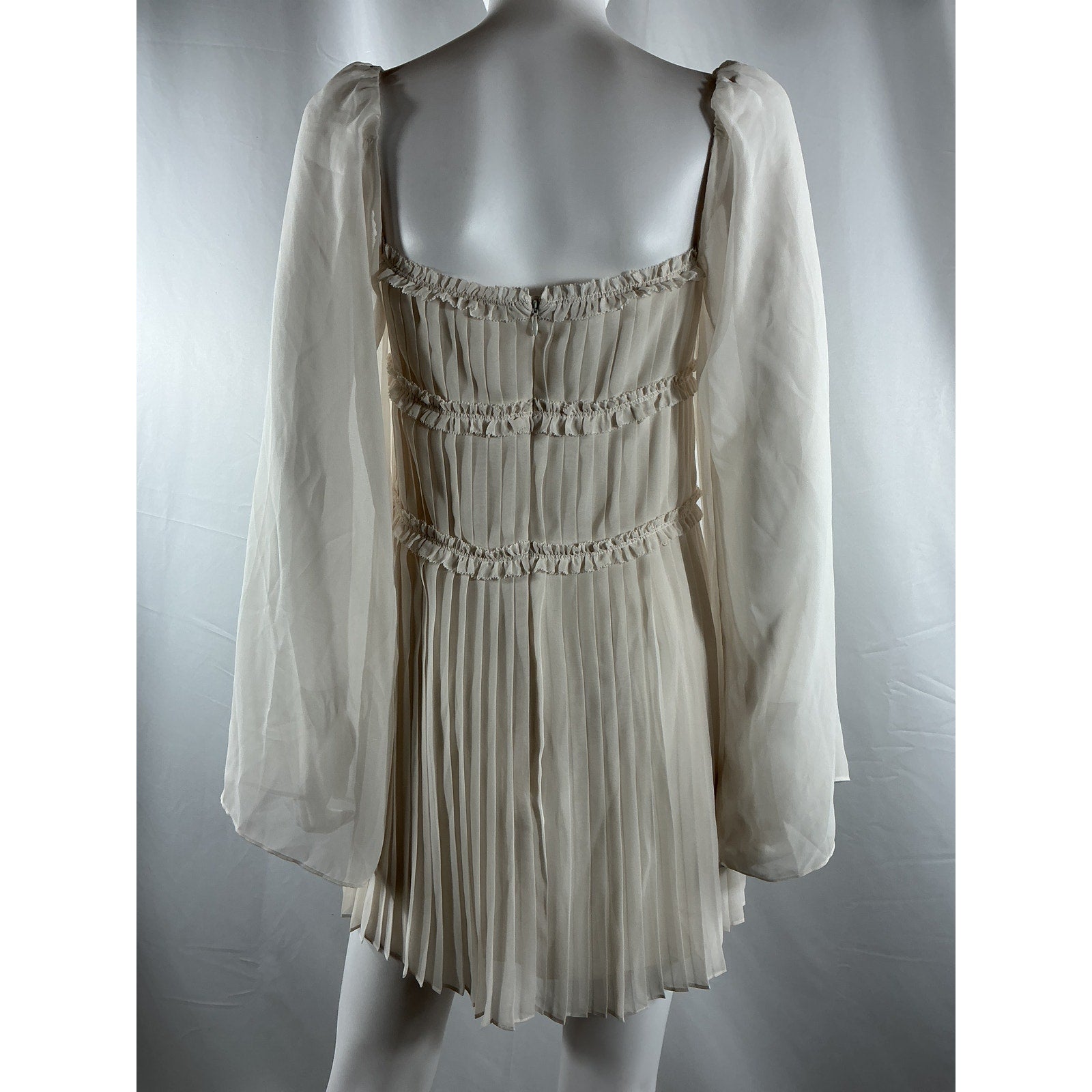 Alexis 'Zori' Cream Polyester Mini Dress Size S