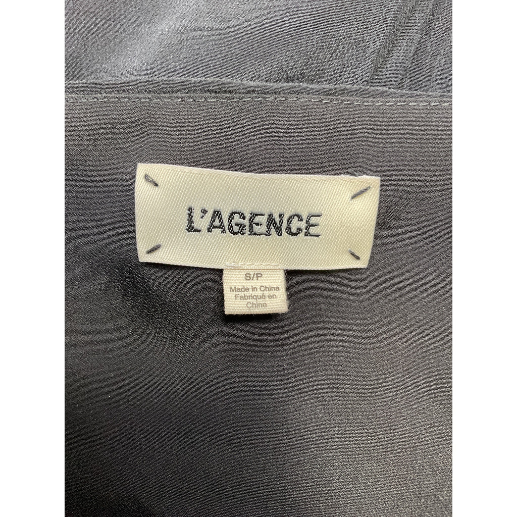 L'Agence 'Jane' Black Silk Camisole Top Size S