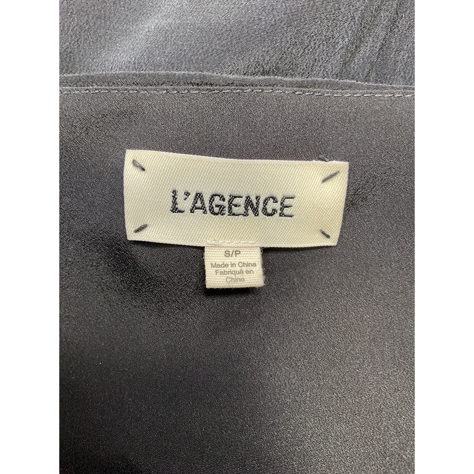 L'Agence 'Jane' Black Silk Camisole Top Size S