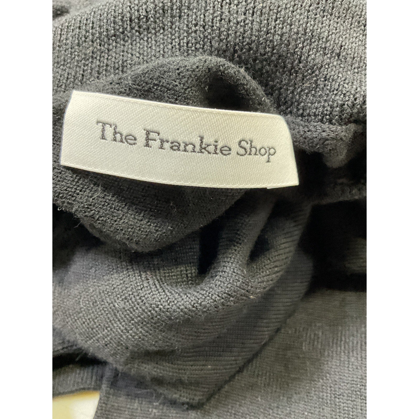 The Frankie Shop 'Eve' Black Merino Wool Merino Wool Turtleneck Sweater Size S