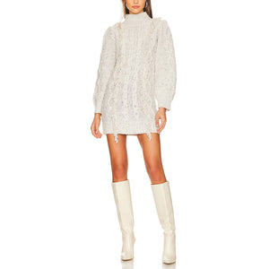 Line & Dot Fringe Ivory Daria Sweater Dress Size M