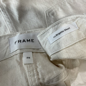 Frame Distressed Au Natural Heather Le Brigette Shorts Size 25