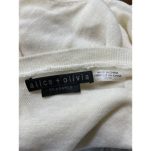 Alice + Olivia Reversible Ecru Akers Pullover Sweater Size XS