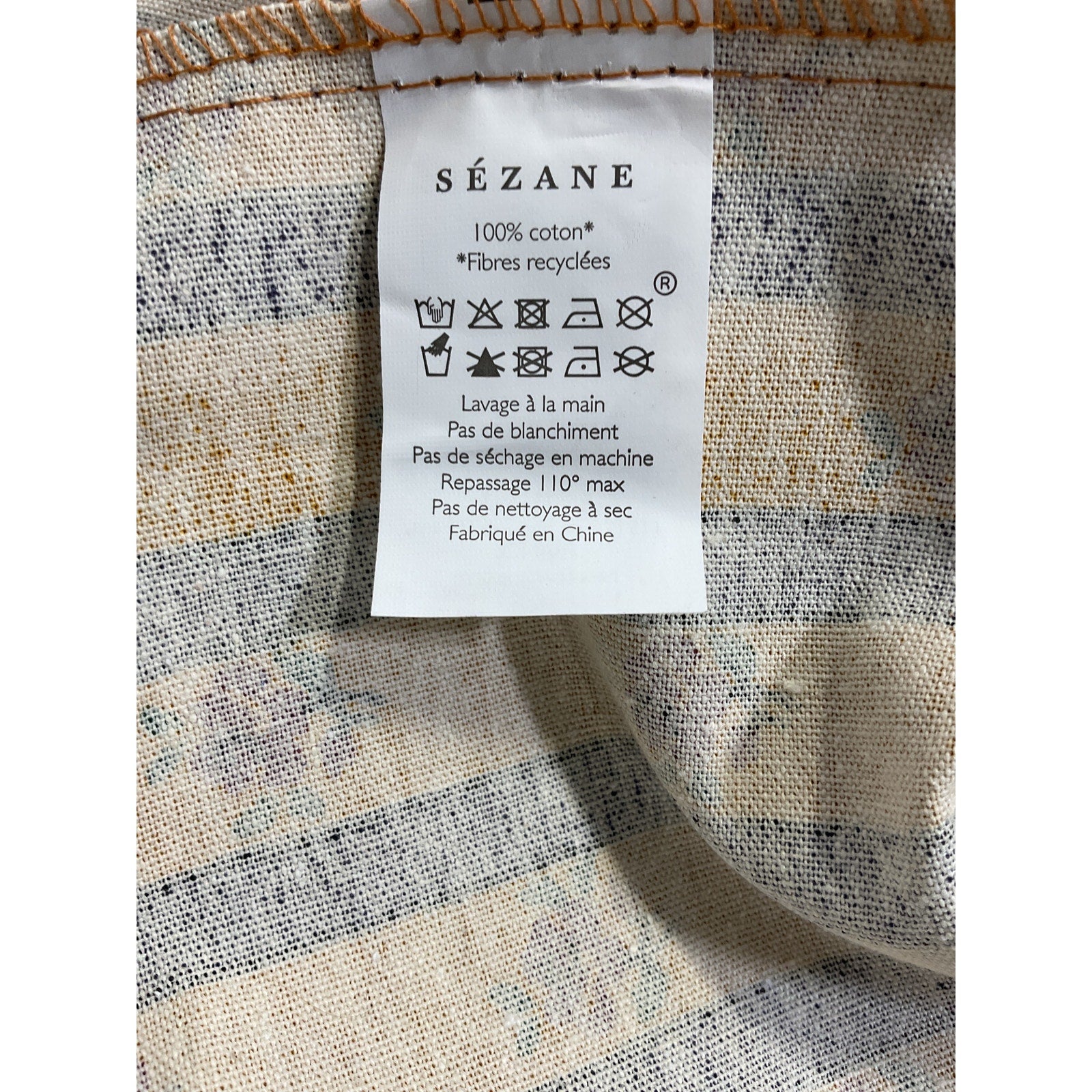 S�zane Orange x Mdlo Yellow Canvas Open Top Tote Bag