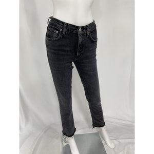 Agolde 'Lyle' Black Low Rise Slim Denim Jean Size 24