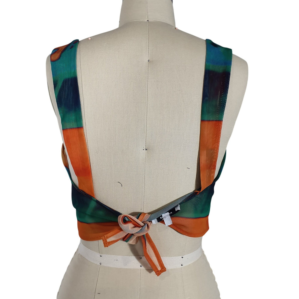 Miaou 'Tati' Orange Polyester Top Size M