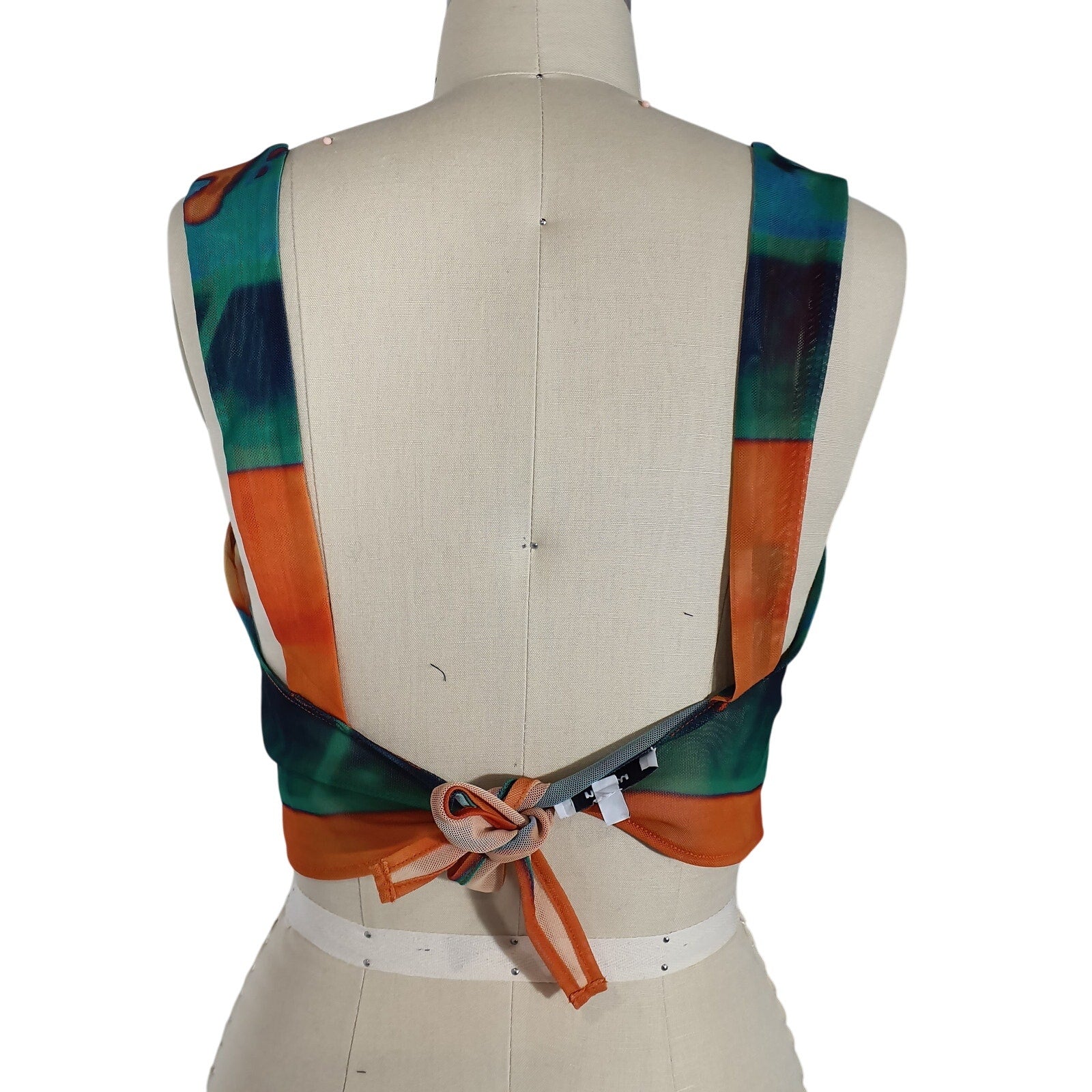 Miaou 'Tati' Orange Polyester Top Size M