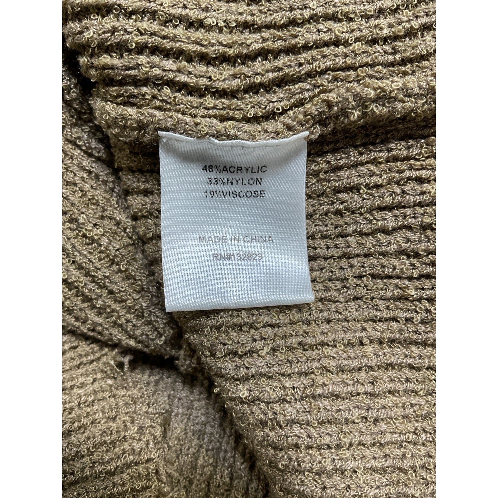 L'Academie 'Lucia' Tan Acrylic Cropped Turtleneck Sweater Size XS