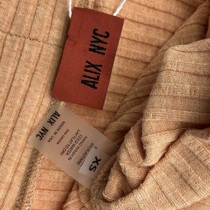 Alix Nyc Ribbed Beige Inez Top Size XS