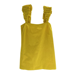 Alexis Ruched Yellow Braxton Dress Size XS