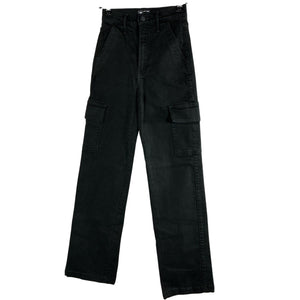 Mother Classic Black Rambler Cargo Ankle Denim Jeans Size 23