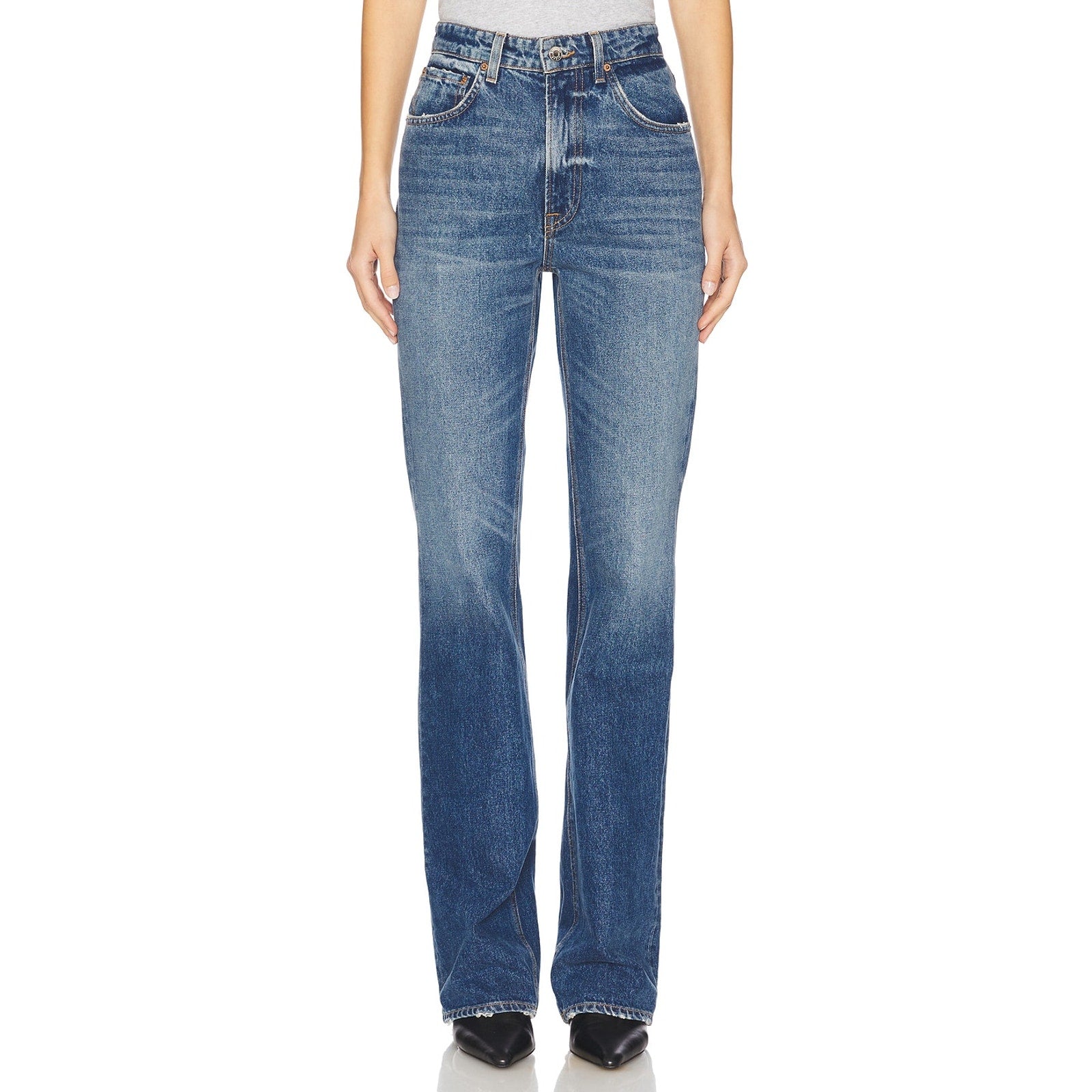 Grlfrnd 'Melanie' Blue High Rise Boot Cut Size 25