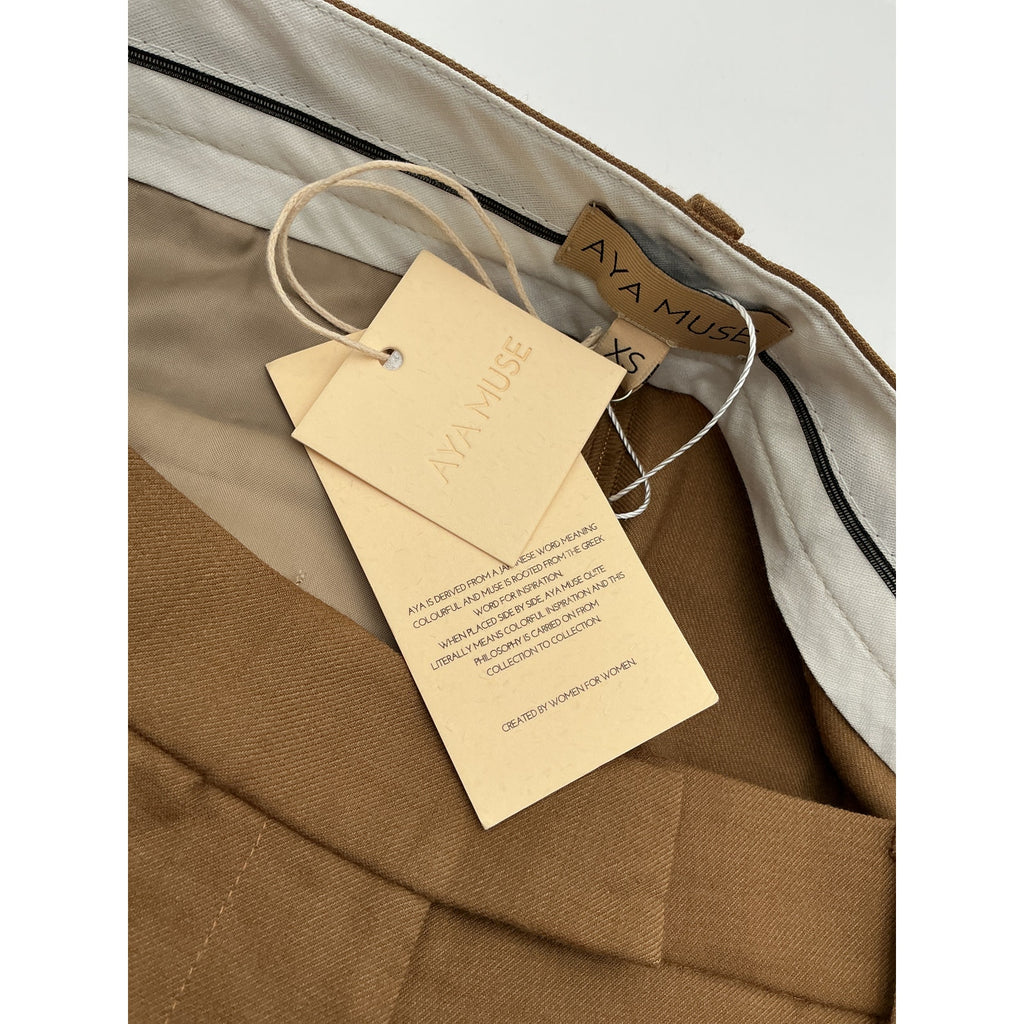 Aya Muse 'Calden' Brown Wool Pants Size XS - NWT