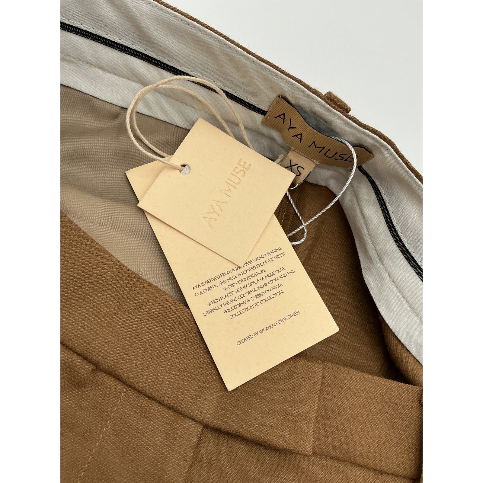 Aya Muse 'Calden' Brown Wool Pants Size XS - NWT
