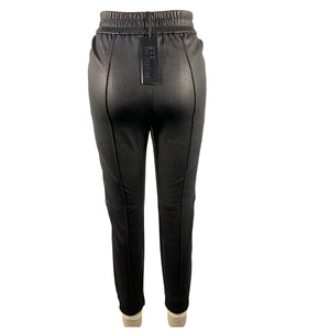 Sprwmn Sleek Black Slim Fit Cuffed Jogger Pants Size XS NWT