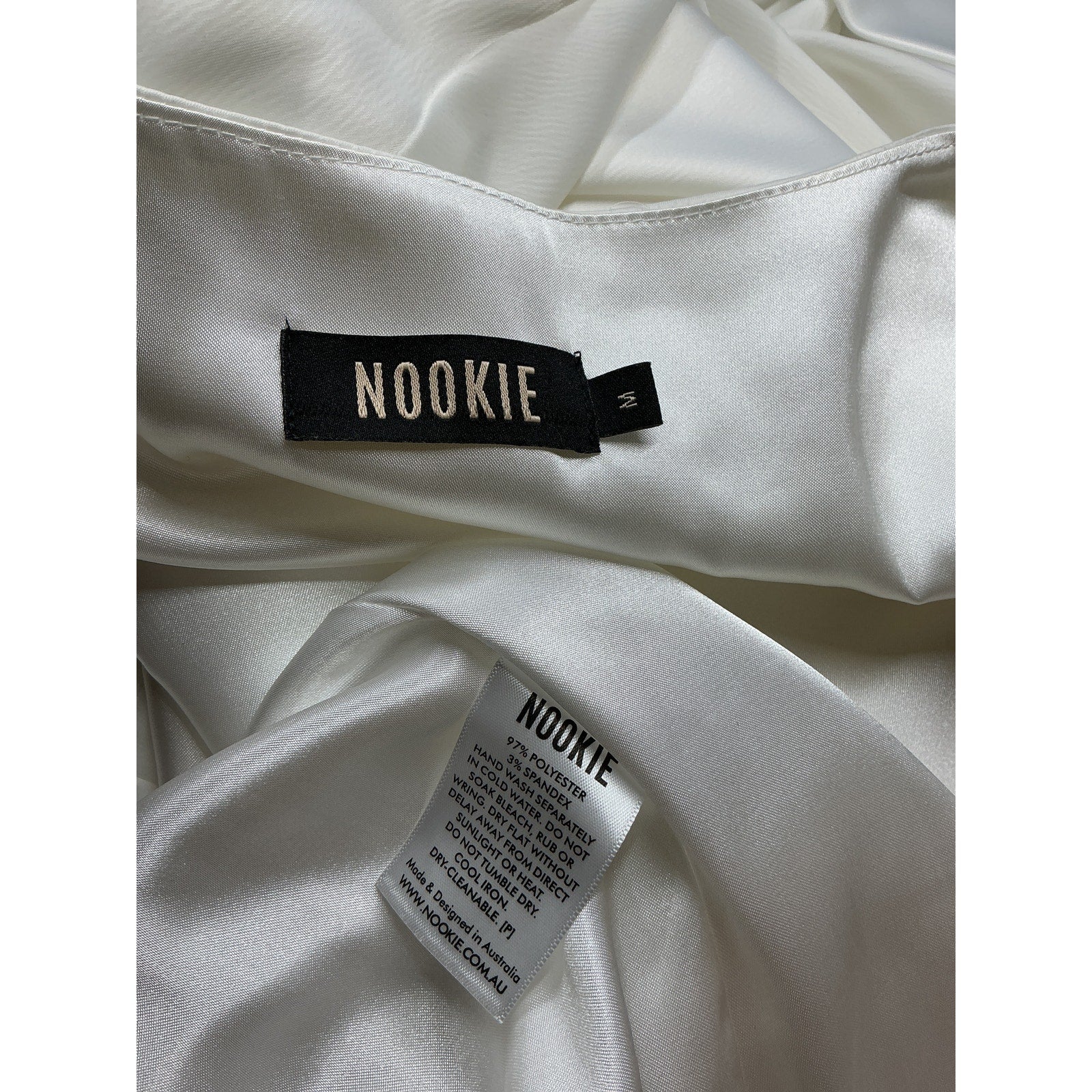Nookie 'Stella' Ivory Poly Mini Dress Size M
