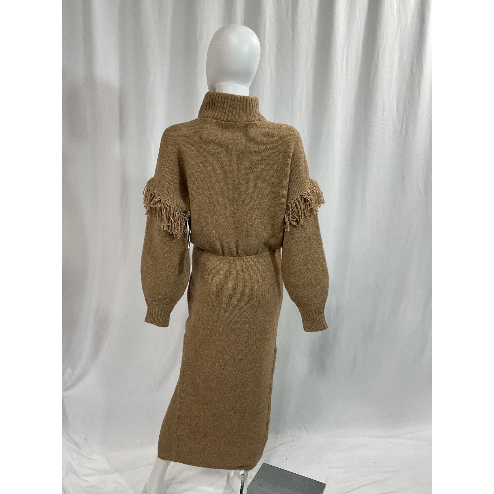 Saylor 'Angelle' Tan Mockneck Sweater Dress Size M - NWT