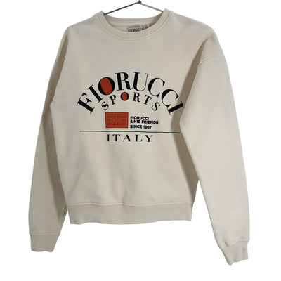 Fiorucci Graphic Beige Sports Italy Sweatshirt Size XS