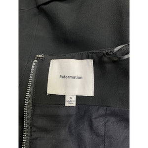 Reformation 'Aradia' Black Acetate Top Size 6