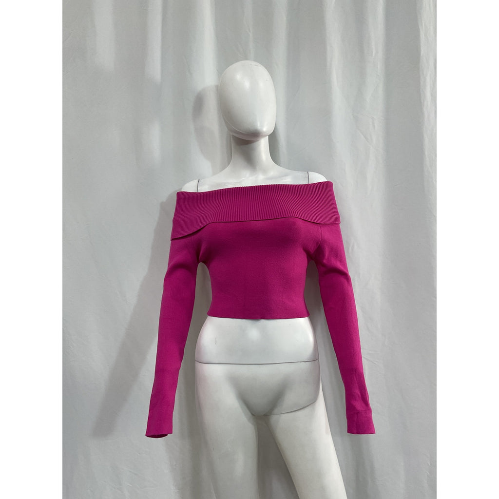 Line & Dot 'Heart Struck' Pink Cotton  Sweater Size S