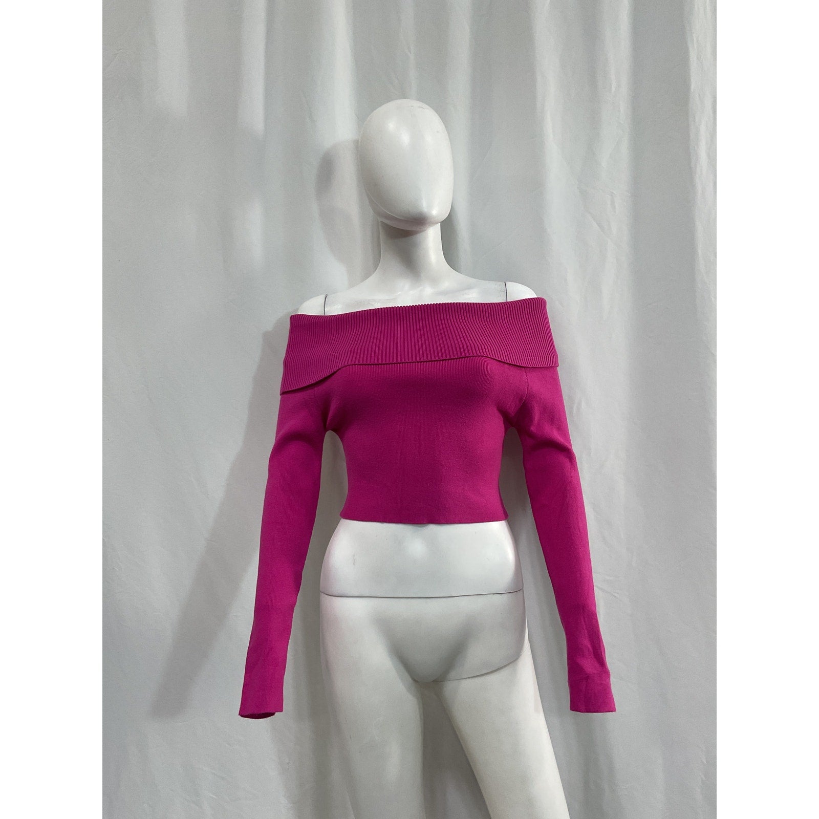 Line & Dot 'Heart Struck' Pink Cotton  Sweater Size S