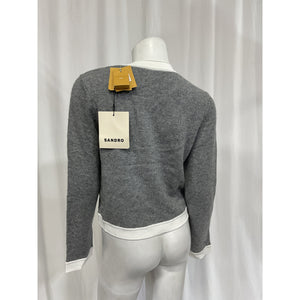 Sandro 'Two-Tone' Grey Cardigan Size 3 - NWT