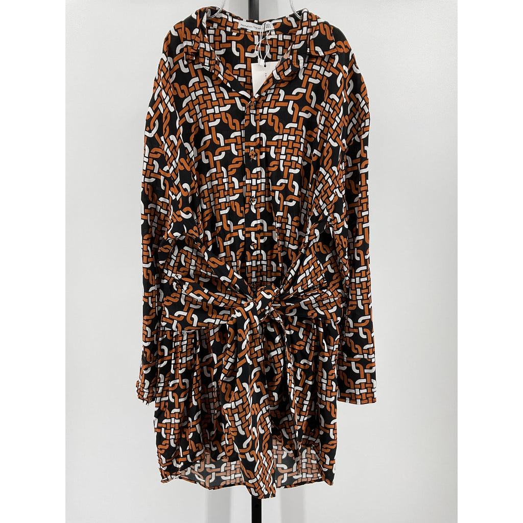 Faithfull The Brand 'Mirah' Black Viscose Shirt Dress Size S - NWT